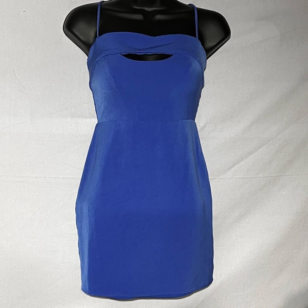 NWOT NAVEN [NBD X NAVEN] WOMENS XS ASPEN BLUE DESIGNER SLEEVELESS MINI D